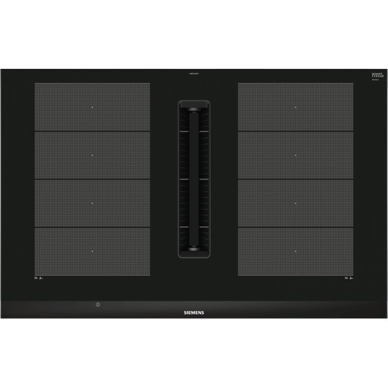 Siemens iQ700 EX875LX67E hob Black, Stainless steel Built-in 80 cm Zone induction hob 4 zone(s)
