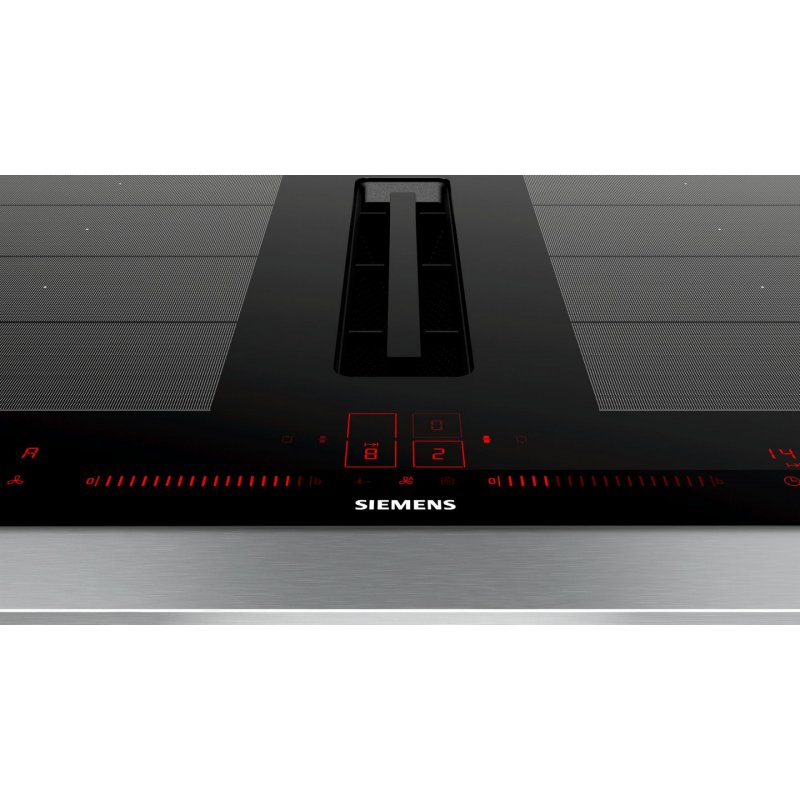 Siemens iQ700 EX875LX67E hob Black, Stainless steel Built-in 80 cm Zone induction hob 4 zone(s)