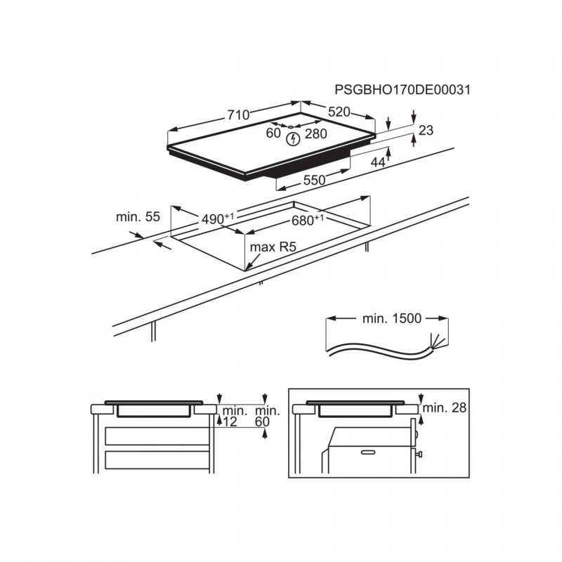 TABLE DE CUISSON ELECTROLUX EIV734