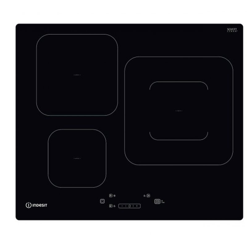 Indesit IS 33Q60 NE hob Black Built-in 59 cm Zone induction hob 3 zone(s)