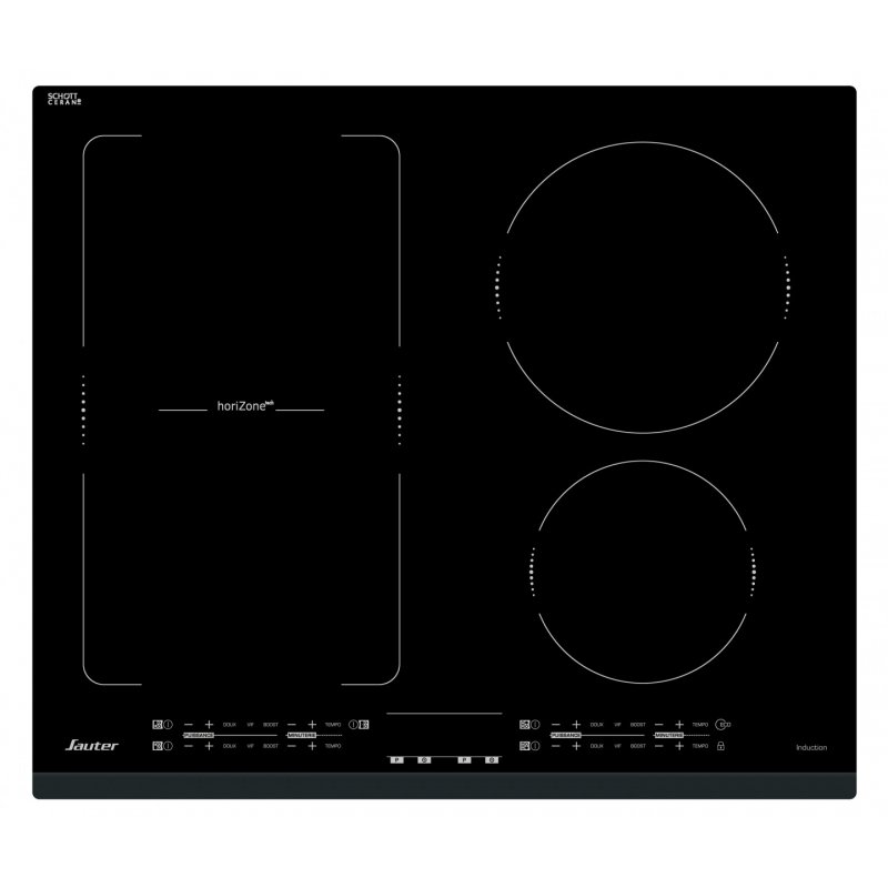 Sauter SPI6467B hob Black Built-in Zone induction hob 4 zone(s)
