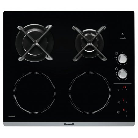 Brandt BPI6414BM plaque Noir Intégré Combi 4 zone(s)