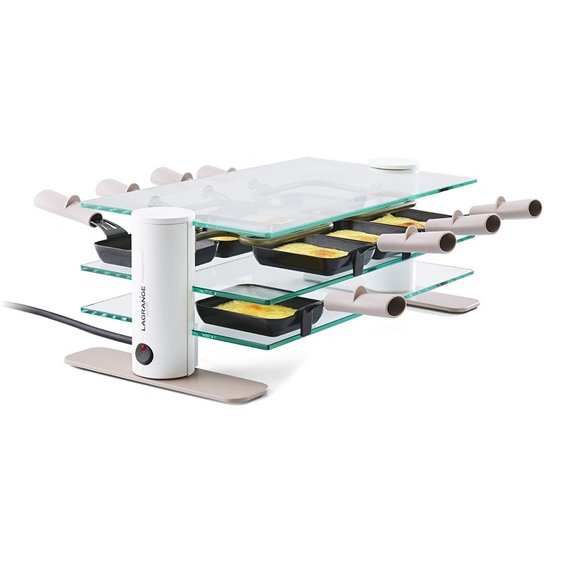 LAGRANGE 8 Transparence raclette 8 personne(s) 900 W Transparent, Blanc