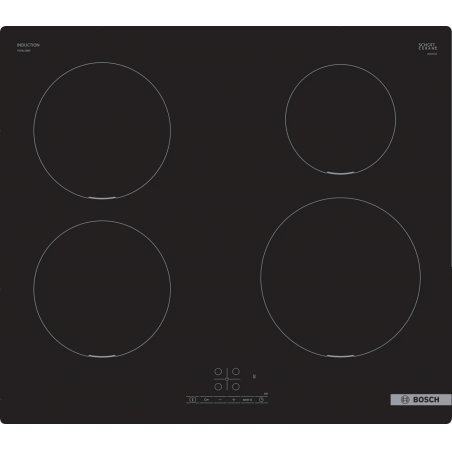 Bosch Serie 4 PUE611BB5E plaque Noir Intégré 60 cm Plaque avec zone à induction 4 zone(s)