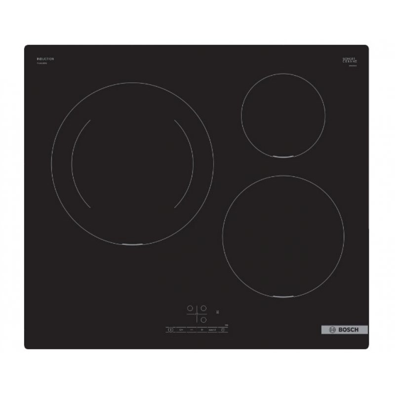 Bosch Serie 4 PUJ611BB5E plaque Noir Intégré 60 cm Plaque avec zone à induction 3 zone(s)