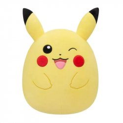 Pokémon - Squishmallow Vague 3 - Peluche géante Pikachu Clin d'Oeil 50cm