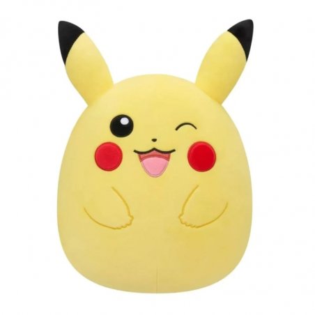 Pokémon - Squishmallow Vague 3 - Peluche géante Pikachu Clin d'Oeil 50cm