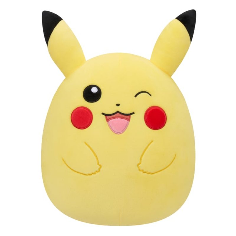 Pokémon - Squishmallow Vague 3 - Peluche moyenne Pikachu Clin d'Oeil 25cm