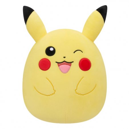 Pokémon - Squishmallow Vague 3 - Peluche moyenne Pikachu Clin d'Oeil 25cm