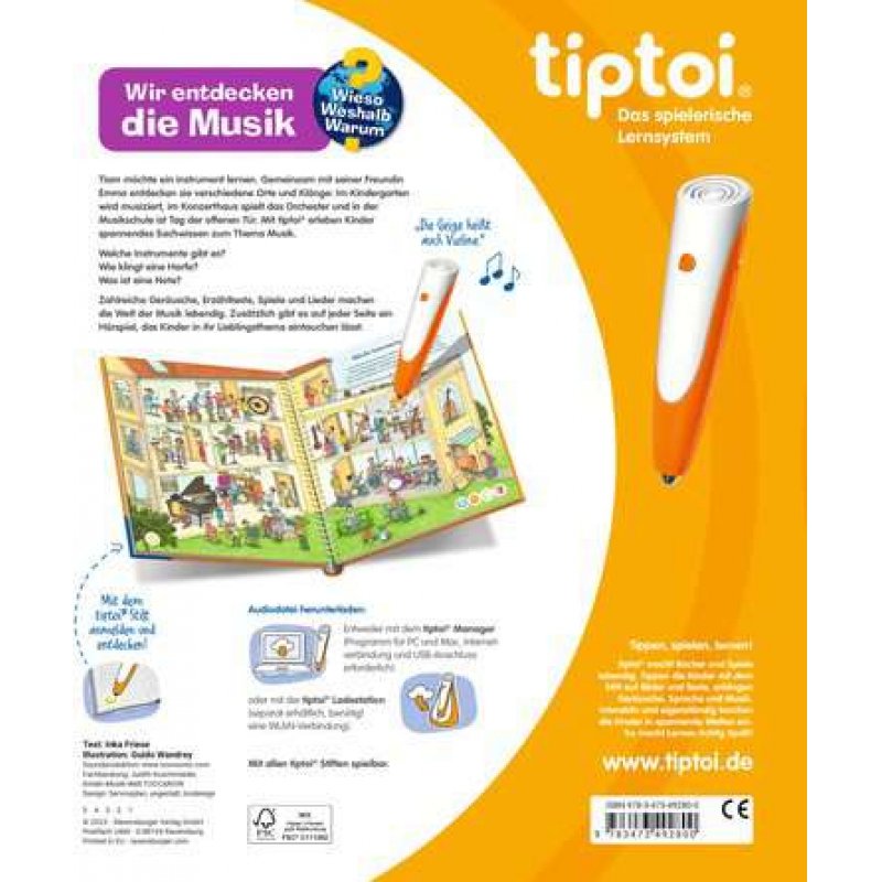 tiptoi 49280 livre Musique Allemand Couverture rigide 16 pages