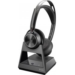 HP Poly VFOCUS2-M Microsoft Teams Certified USB-C Headset with charge stand