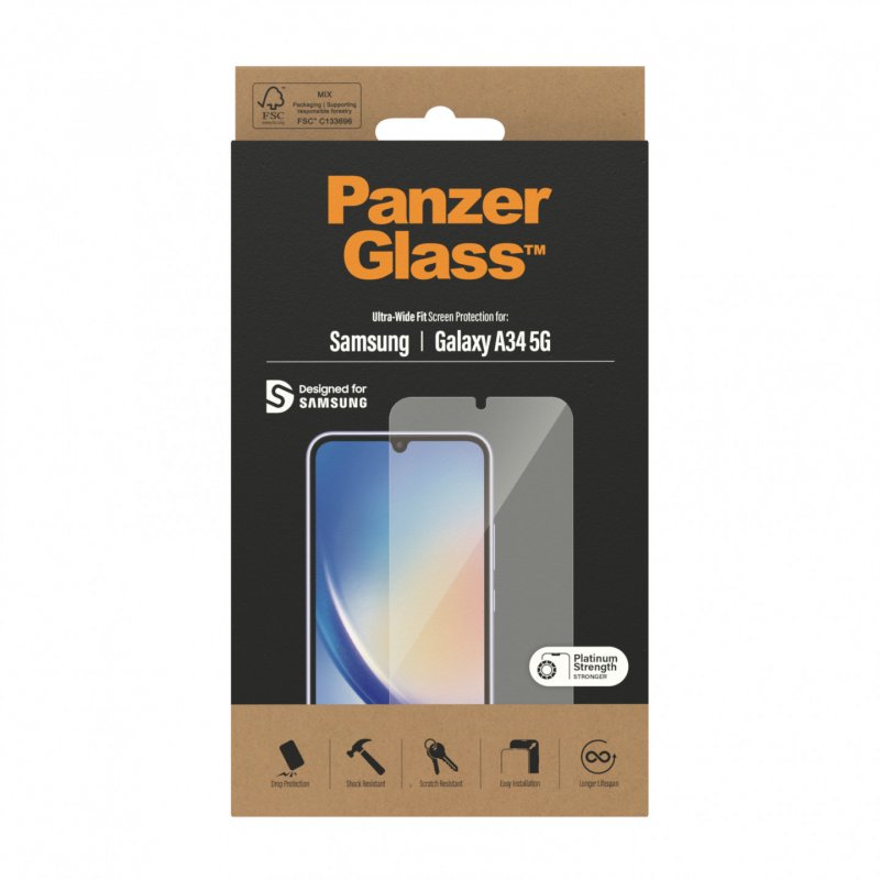 Displayschutz Ultra-Wide Fit (transparent, Samsung Galaxy A34 5G)