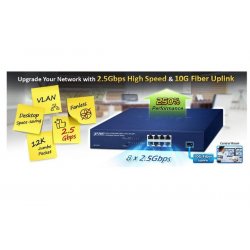 PLANET MGS910XP Switch 8p 100/1G/2.5G PoE & 1 SFP 10G