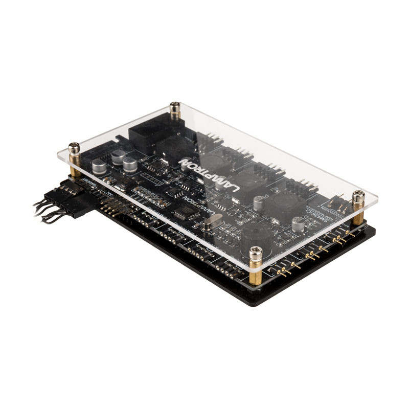 Lamptron compatible SM436 PCI RGB-Lüfter und LED-Controller - noir