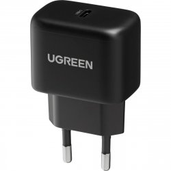 UGREEN USB-C 25W PD Wall Charger Ladegerät Schwarz Schnelllade-Protokolle, intelligenter Chip zum Schutz vor