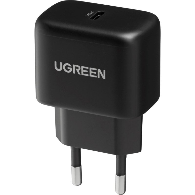 UGREEN USB-C 25W PD Wall Charger Ladegerät Schwarz Schnelllade-Protokolle, intelligenter Chip zum Schutz vor
