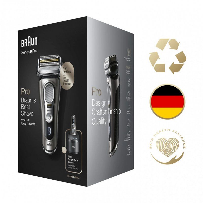 Braun Series 9 Pro 9485cc Foil shaver Trimmer Black, Silver