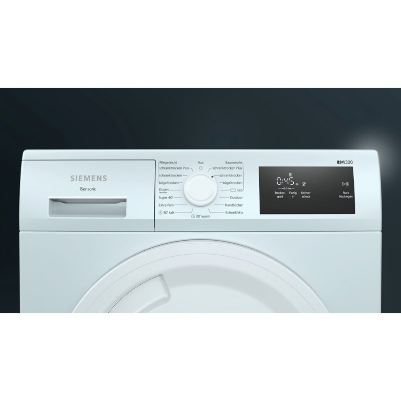 Siemens iQ300 WT43H003 tumble dryer Freestanding Front-load 7 kg A White