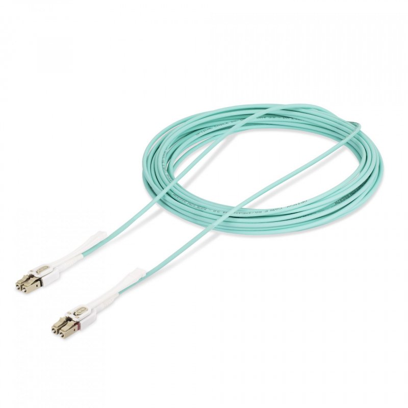 StarTech.com Câble Fibre Optique Multimode LC à LC (UPC) OM4 de 10m avec Languettes Push-Pull, 50/125µm, Réseaux