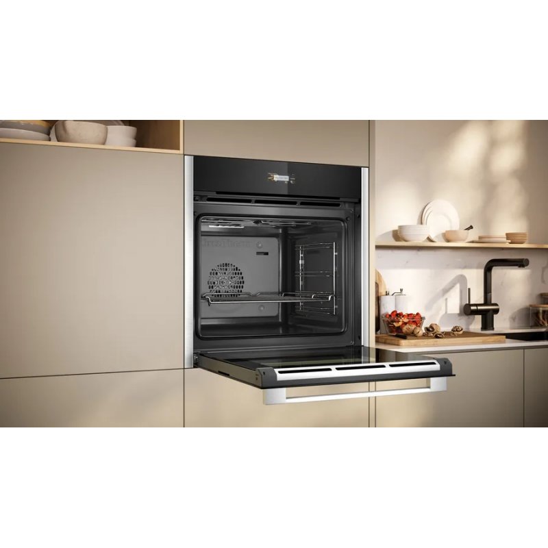 Neff N 70 B24CR31N0 four 71 L A Noir, Acier inoxydable