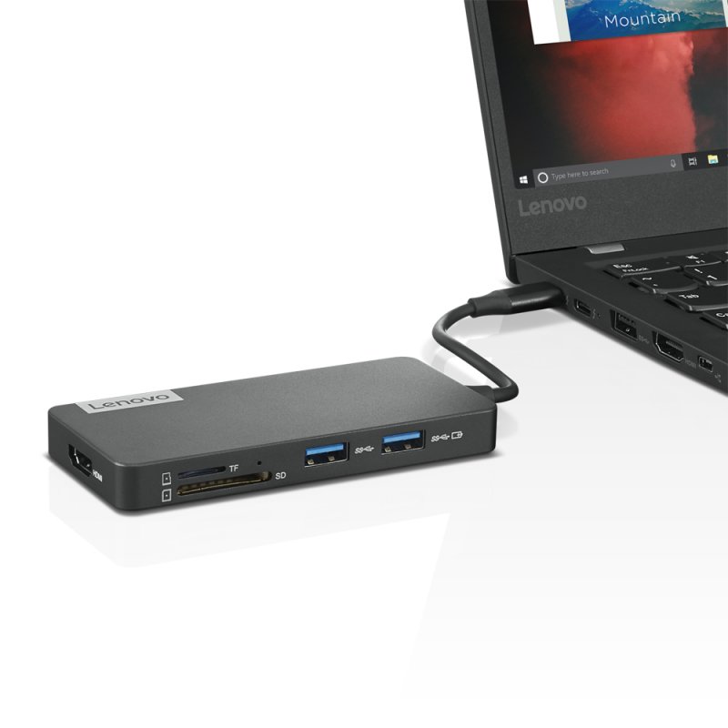 Lenovo GX90T77924 station d'accueil USB 3.2 Gen 1 (3.1 Gen 1) Type-C Gris