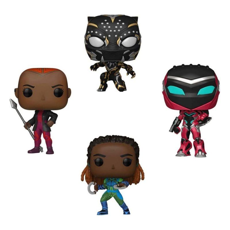 Marvel pack 4 figurines POP! Movies Vinyl Black Panther Wakanda Forever 9 cm