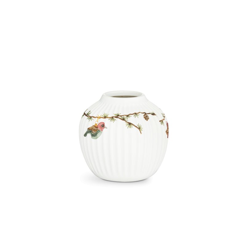 Kähler - Hammershøi Christmas Vase 13 cm - White With Deko (693209)