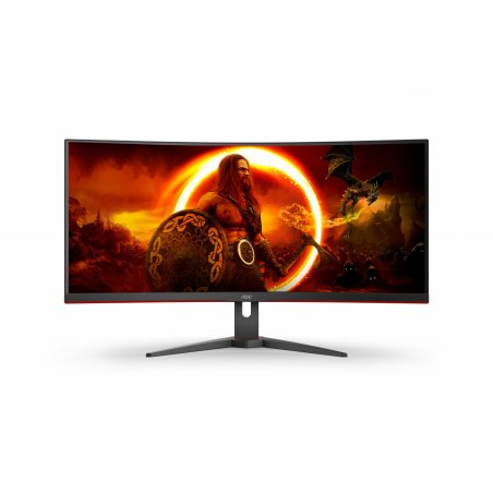 AOC G2 CU34G2XE/BK écran plat de PC 86,4 cm (34") 3440 x 1440 pixels Noir, Rouge