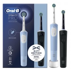 Oral-B Vitality Pro Duo Adult Rotating-oscillating toothbrush Black, Blue, White