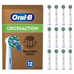 Oral-B Pro CrossAction Aufsteckbürsten 12er (weiß, Frustfreie Umverpackung)