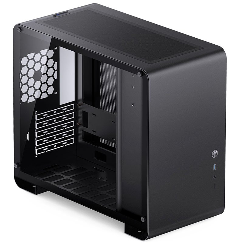 Jonsbo U4 Mini Micro-ATX-Gehäuse, Tempered Glass - schwarz