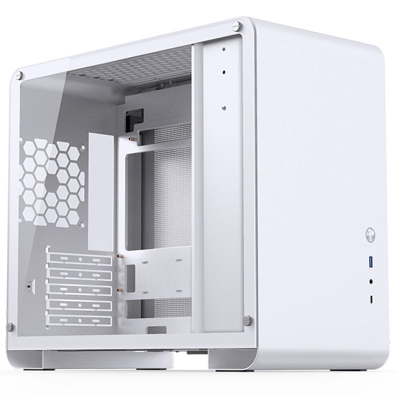 Jonsbo U4 Mini Micro-ATX-Gehäuse, Tempered Glass - weiß