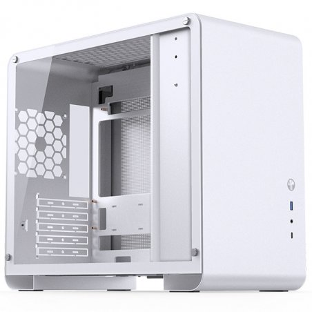 Jonsbo U4 Mini Micro-ATX-Gehäuse, Tempered Glass - weiß