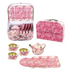 Magni - Tea set in suitcase, with flowers ( 3903 )