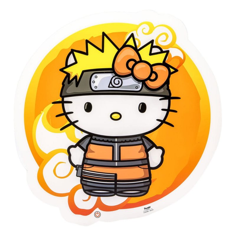 Naruto Shippuden - Applique murale néon Naruto Uzumaki X Hello Kitty