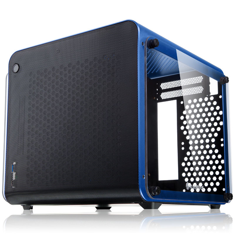 Raijintek compatible METIS EVO TG Mini-ITX-Gehäuse, Tempered Glass - bleu