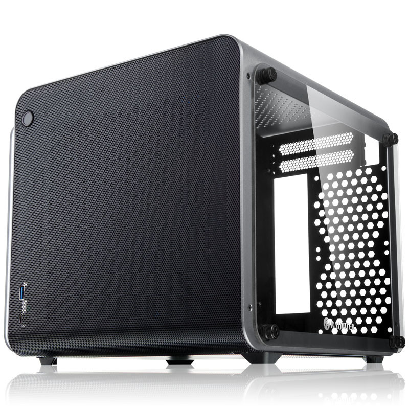 Raijintek compatible METIS EVO TG Mini-ITX-Gehäuse, Tempered Glass - argent