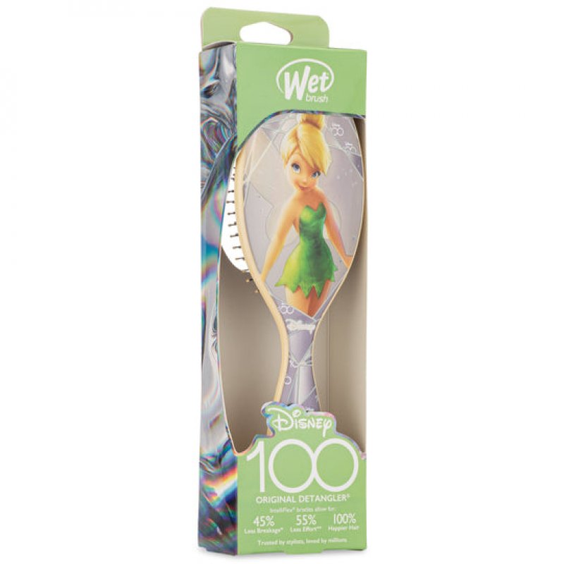 Wet Brush Disney 100 Original Detlanger Tinkerbell Enfants Brosse à cheveux ronde Vert, Gris, Jaune 1 pièce(s)
