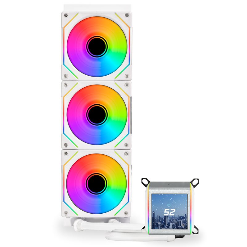 Kit Watercooling AIO Lian Li Galahad II LCD Infinity RGB - 360mm (Blanc)