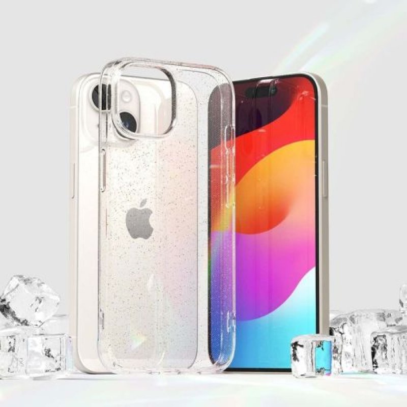 Ringke iPhone 15 Case Slim Glitter Clear