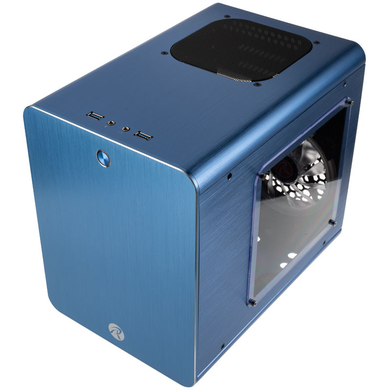 Raijintek compatible METIS PLUS Mini-ITX Gehäuse - bleu Window