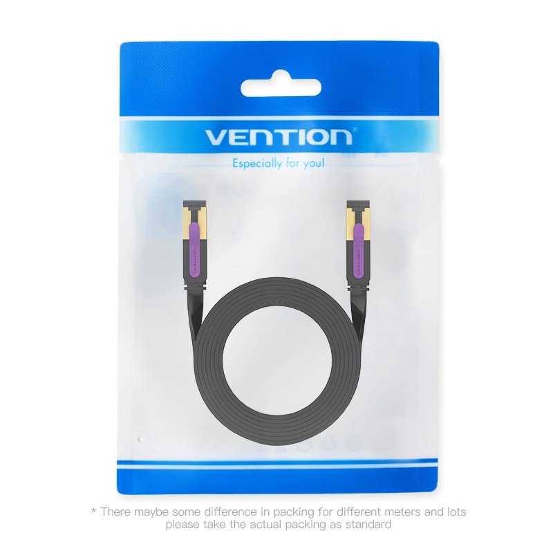 Flat UTP Category 7 Network Cable Vention ICABI 3m Black
