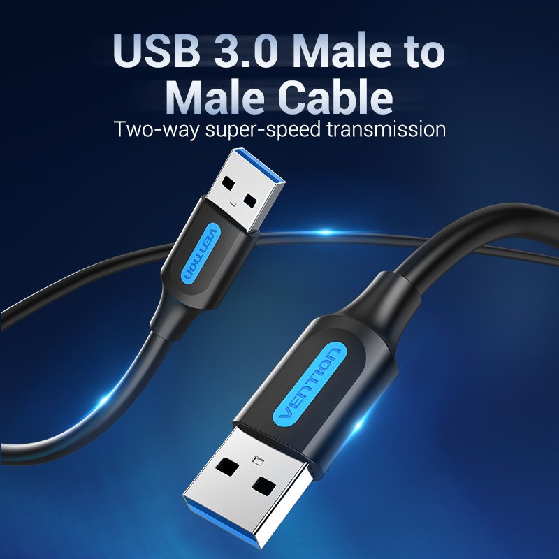 Vention CONBD câble USB 0,5 m USB 3.2 Gen 1 (3.1 Gen 1) USB A Noir