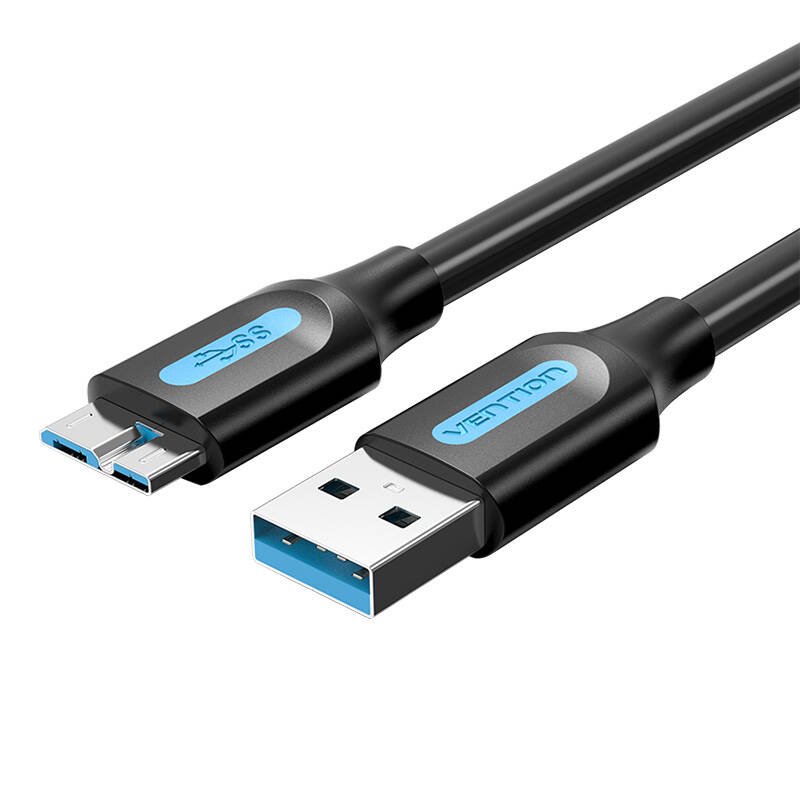 USB 3.0 A to Micro-B cable Vention COPBG 1.5m Black PVC