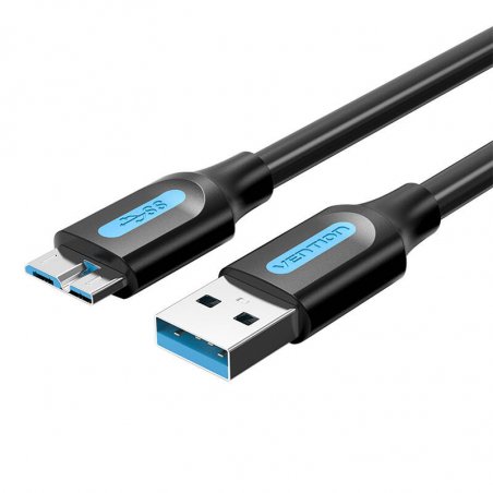 USB 3.0 A to Micro-B cable Vention COPBG 1.5m Black PVC