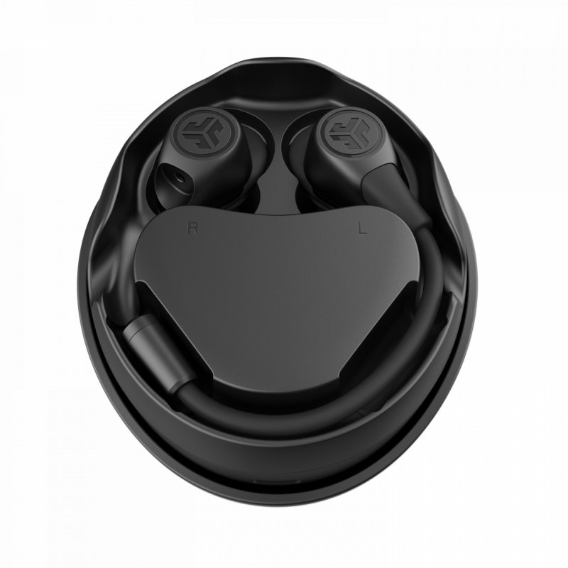 Jlab Work Buds True Wireless Earbuds Black Bluetooth In-Ear-Kopfhörer, Abnehmbares Mikrofon mit Geräuschunterdrückung