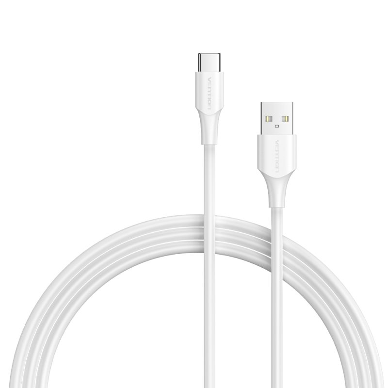 USB 2.0 A to USB-C 3A Cable Vention CTHWH 2m White