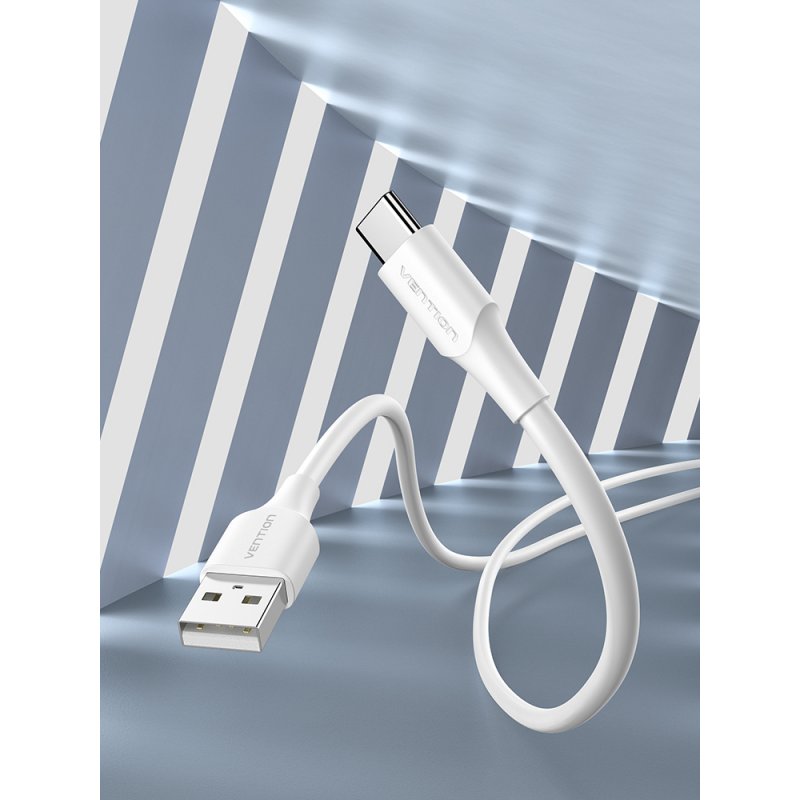 USB 2.0 A to USB-C 3A Cable Vention CTHWH 2m White