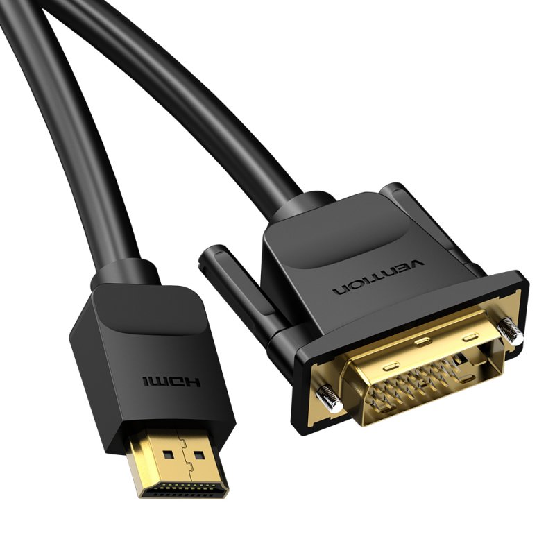 Vention ABFBF câble vidéo et adaptateur 1 m HDMI Type A (Standard) DVI-D Noir