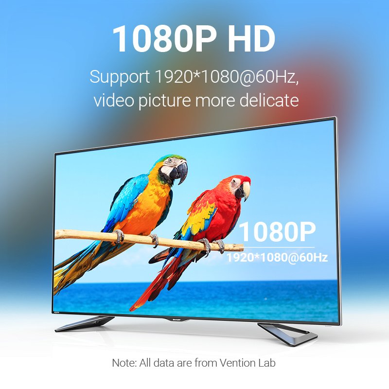 Vention EABBG câble vidéo et adaptateur 1,5 m DVI VGA (D-Sub) Noir